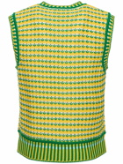 CASABLANCA - Zig-zag Cotton Knit Vest