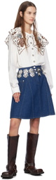 Chopova Lowena Blue Denim Footrope Skirt