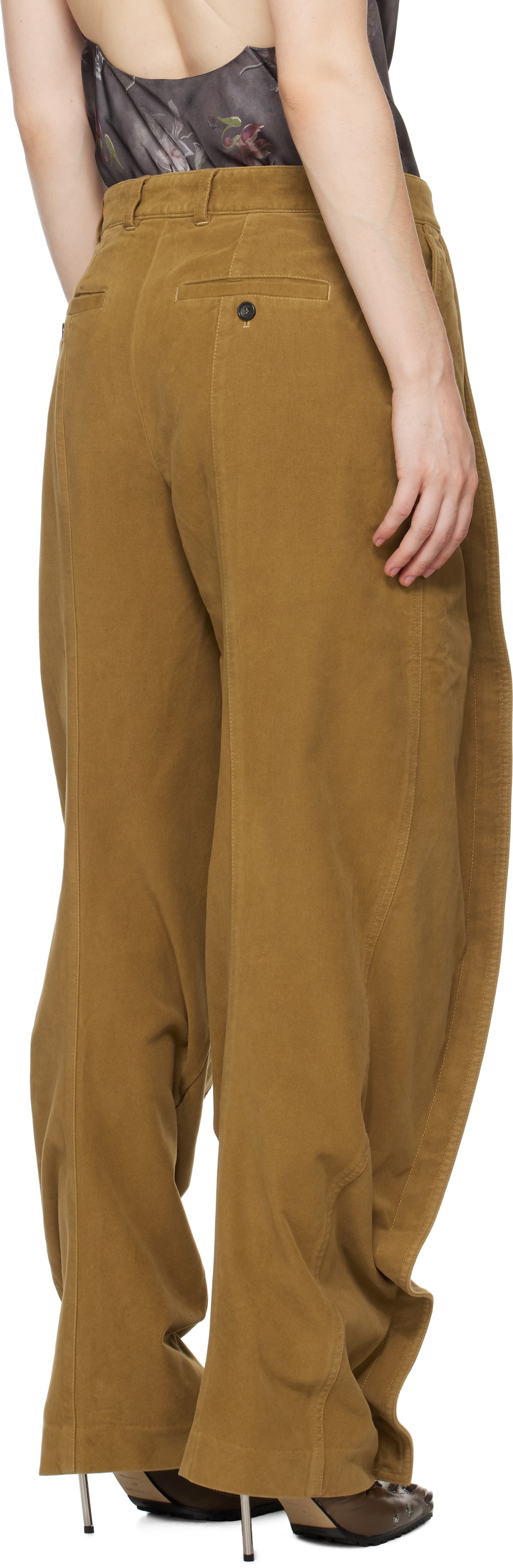Y/Project Beige Banana Trousers