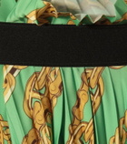 Balenciaga Printed asymmetric pleated skirt