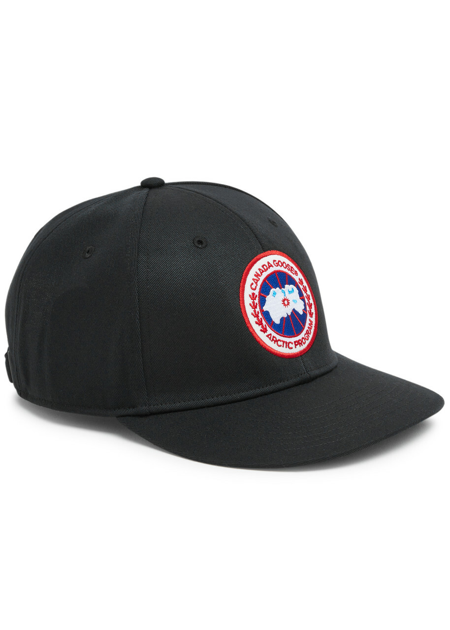 Canada Goose Women's Black Arctic Logo Twill Cap - Fully Lined & Embroidered Designer Plaque - One Size