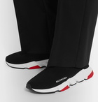 Balenciaga - Speed Sock Stretch-Knit Slip-On Sneakers - Black