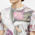 Dries Van Noten Men's Habba Floral Print T-Shirt in Ecru