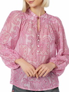 MC2 Saint Barth Woman Silk Voile Paisley Blouse Harper