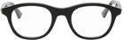 Bottega Veneta Black Round Shiny Glasses