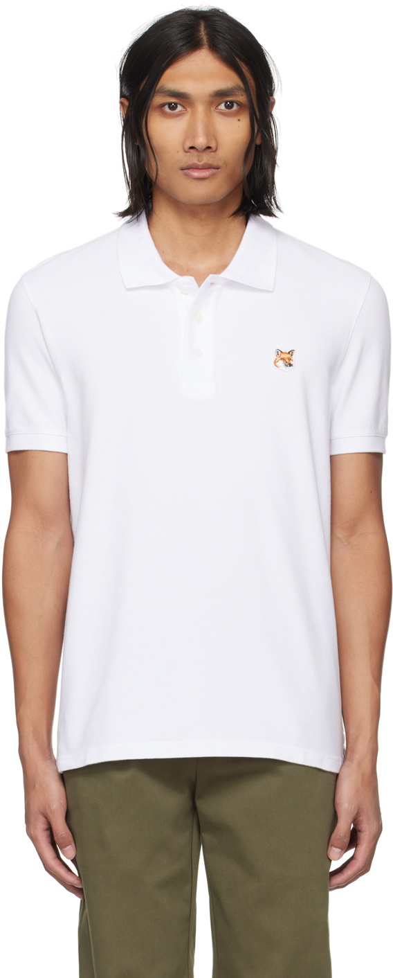 Maison Kitsuné White Fox Head Patch Classic Polo Maison Kitsune