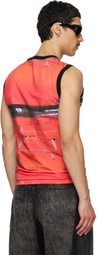Diesel Red & Black T-Hessa Tank Top