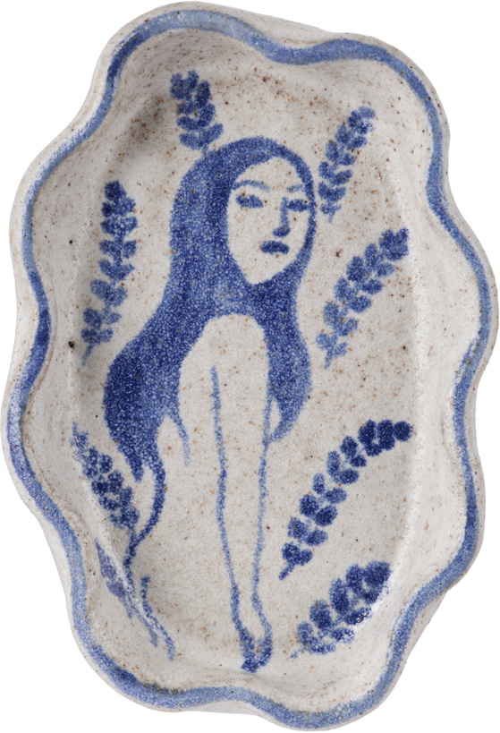 Photo: Rami Kim Studio Gray 'Blue Woman' Ripple Dish