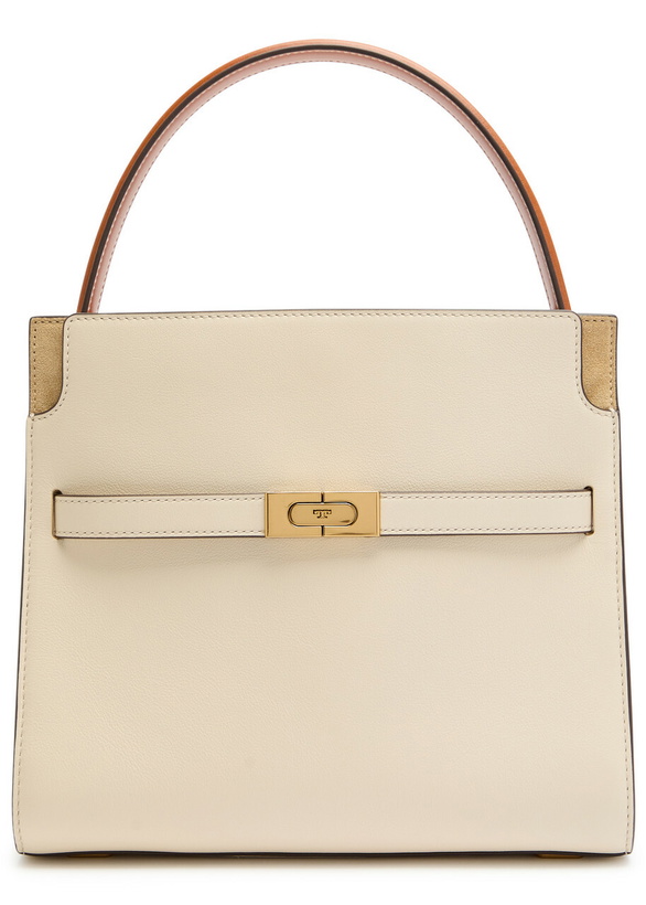 Photo: Tory Burch Lee Radziwill Double Small Leather top Handle bag - Cream - One Size