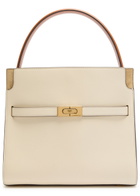Tory Burch Lee Radziwill Double Small Leather top Handle bag - Cream - One Size