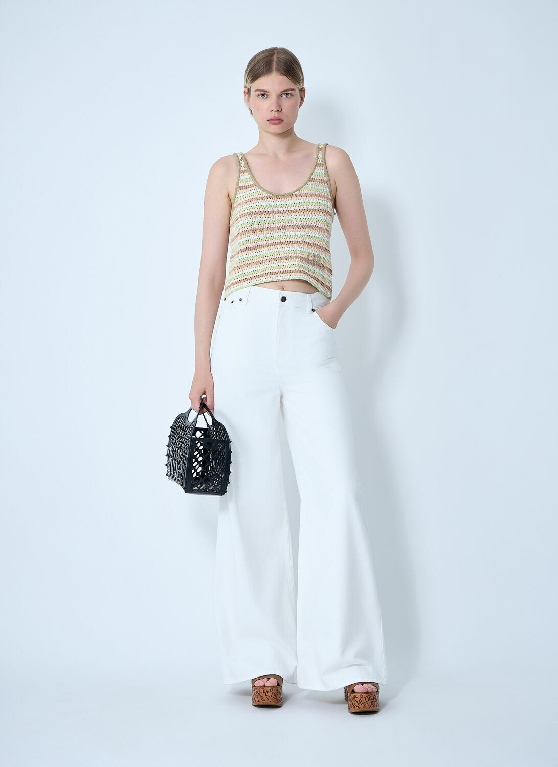 Chloé Cropped Logo Tank Top