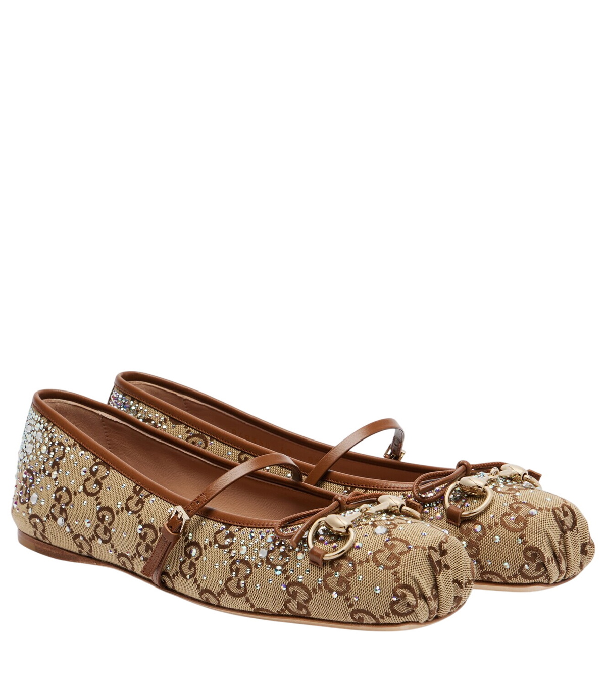 靴 Gucci Beige bow GG mules GG Supreme Horsebit mules in beige - Gucci | Mytheresa