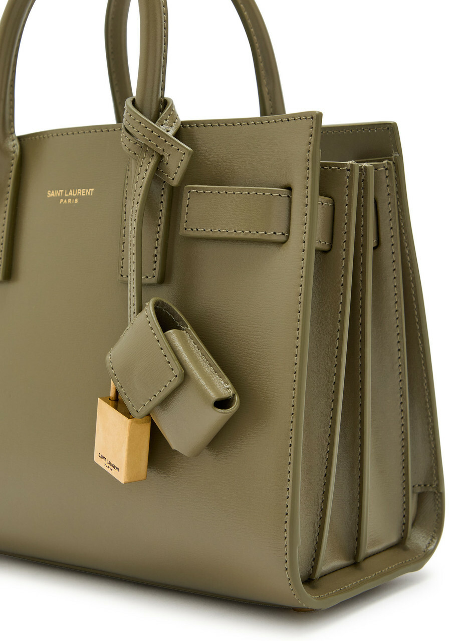 Saint Laurent Sac De Jour Nano Leather top Handle bag - Green - One Size