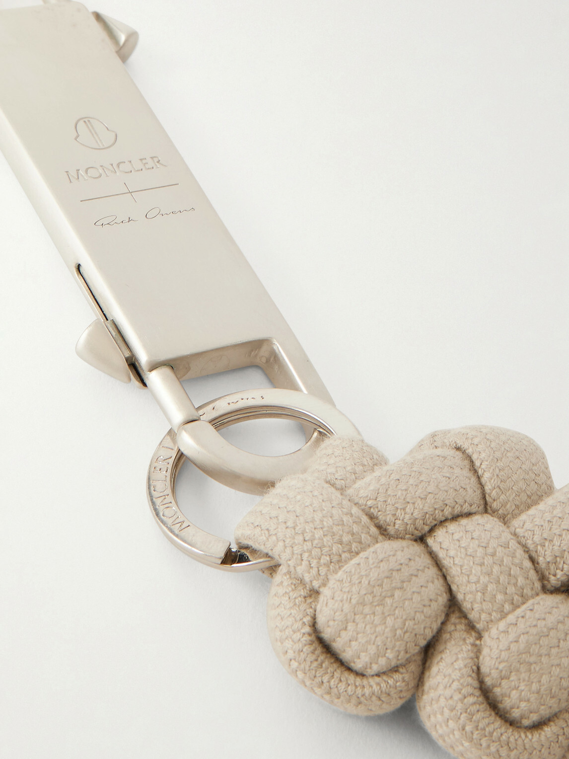 Rick Owens - Moncler Silver-Tone and Cord Keyring