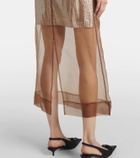 Xu Zhi Embesllished paneled midi dress