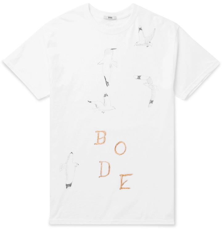 Photo: BODE - Printed Cotton-Jersey T-Shirt - White