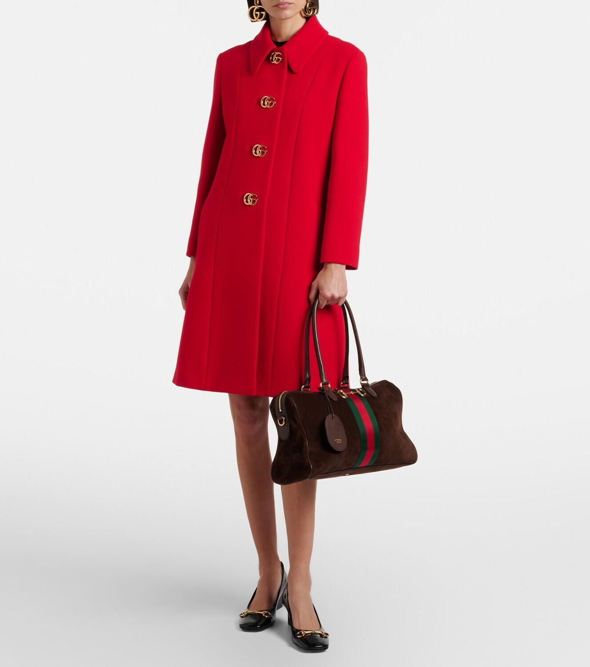 Gucci Gucci Borsetto Large suede duffel bag