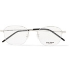 SAINT LAURENT - Round-Frame Silver-Tone Optical Glasses - Silver