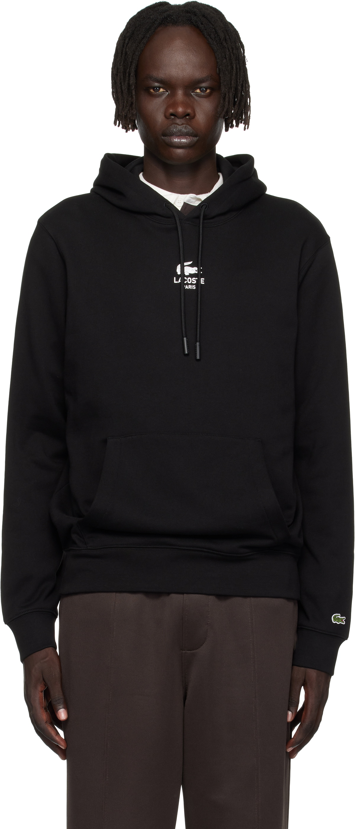 Lacoste Black Print Hoodie
