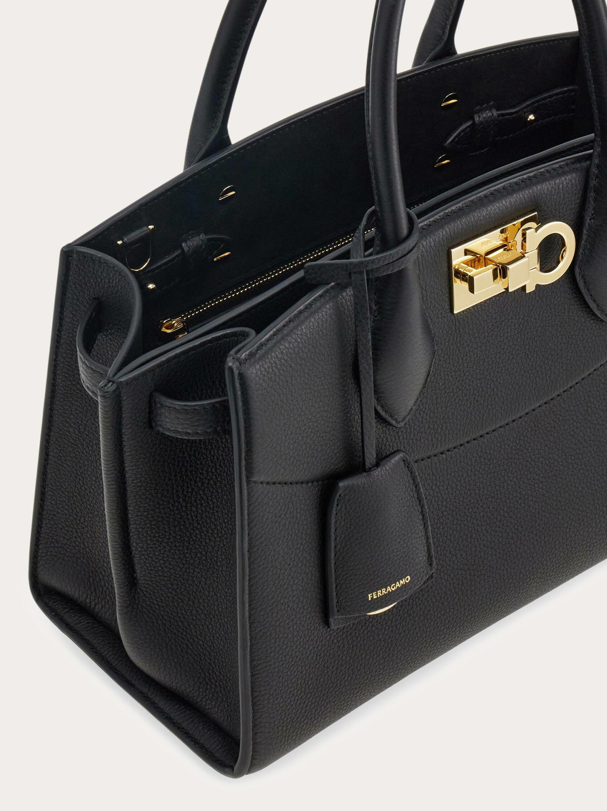 Ferragamo Womens New Ferragamo Studio Soft bag (M) in Black
