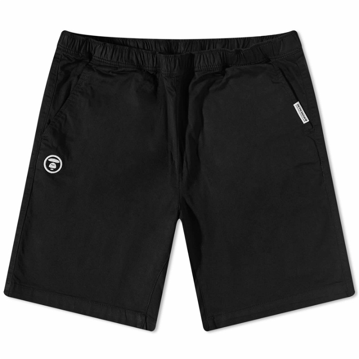 Photo: Men's AAPE Now Badge Sweat Shorts in Black