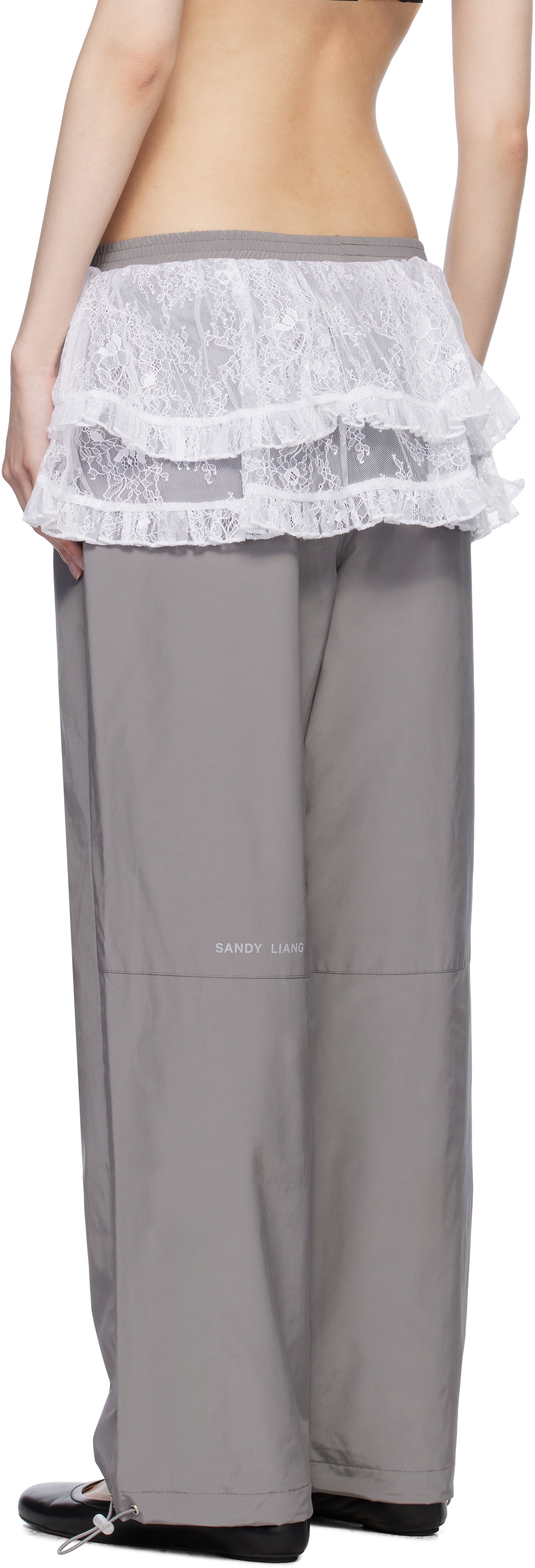 Sandy Liang Gray Rodez Trousers