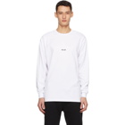 MSGM White Micro Logo Long Sleeve T-Shirt