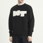 WTAPS Men's Intarsia Knit Sweater in Black