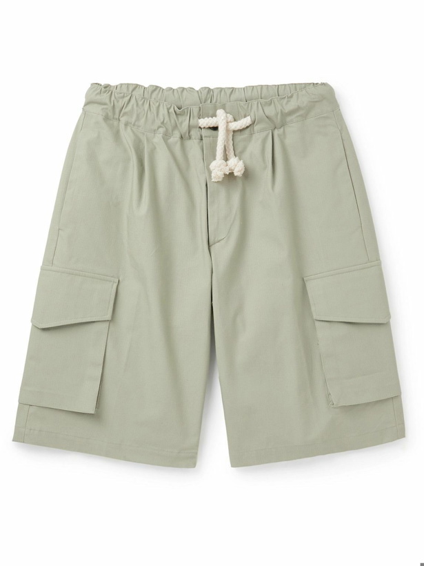 Photo: DOPPIAA - Straight-Leg Cotton-Blend Ripstop Cargo Shorts - Green