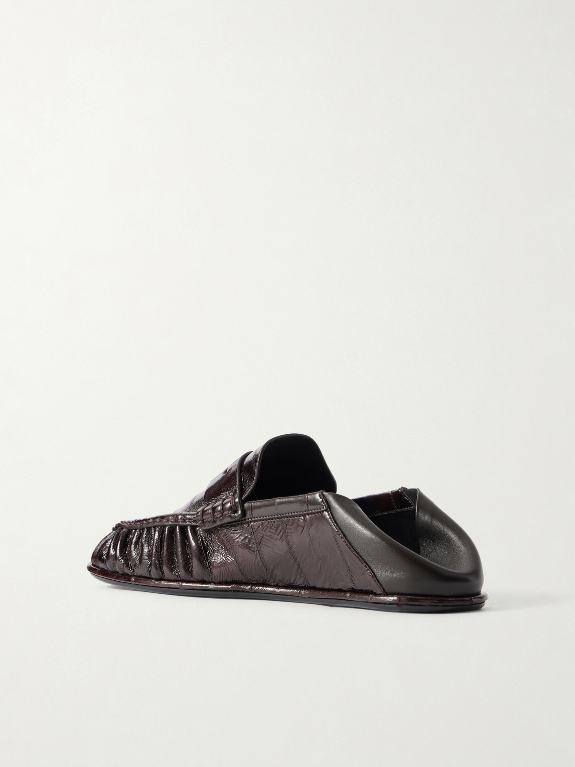 SAINT LAURENT - Le Loafer Monogram Logo-Appliquéd Eel Penny Loafers - Brown