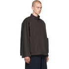 132 5. ISSEY MIYAKE Grey Panelled Zip-Up Jacket