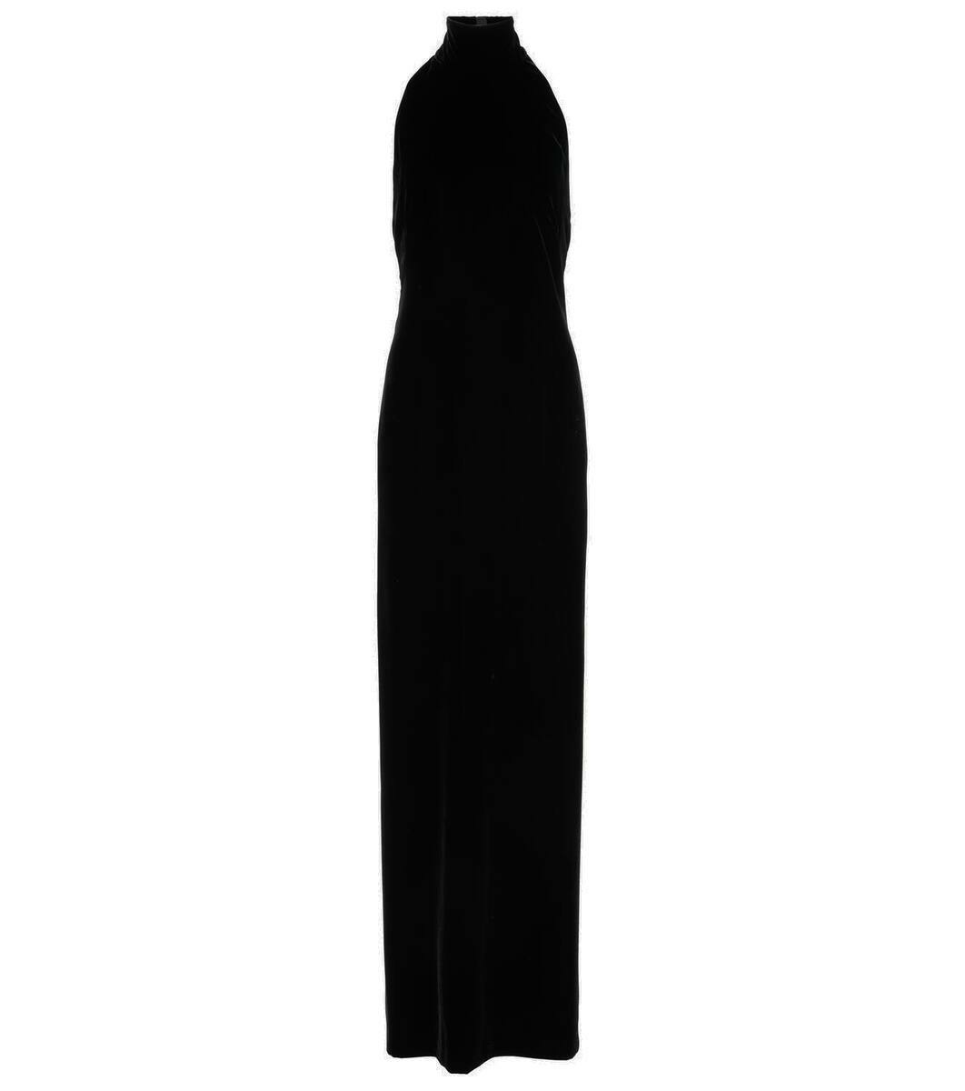 Max Mara Armida embellished chain-detail velvet gown Max Mara