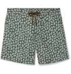 Thorsun - Charvet Mid-Length Paisley-Print Swim Shorts - Green