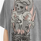 Acne Studios Men's Edra Skull T-Shirt in Faded Black