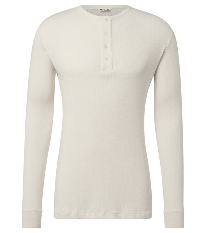 Photo: Auralee Cotton Henley shirt