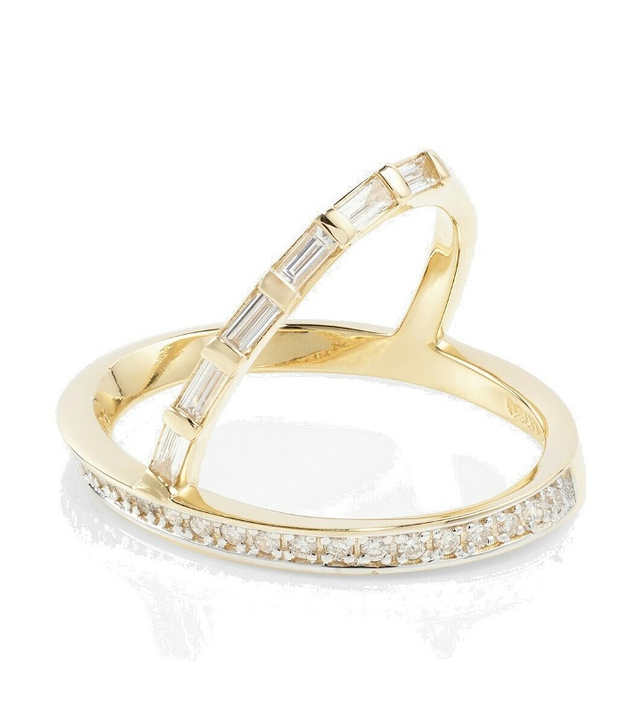 Photo: Mateo 14kt Y-bar gold ring with diamonds