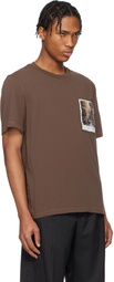 Helmut Lang Brown Downtown Postcard T-shirt