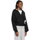 We11done Black Doodle Teddy Zip-Up Hoodie