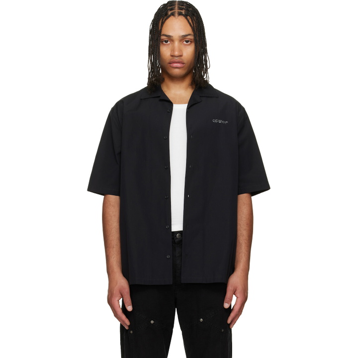 Photo: Off-White Black Metal Arrow Poplin Bowling Shirt