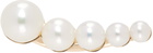 Sophie Bille Brahe White & Gold Petite Croissant Single Earring