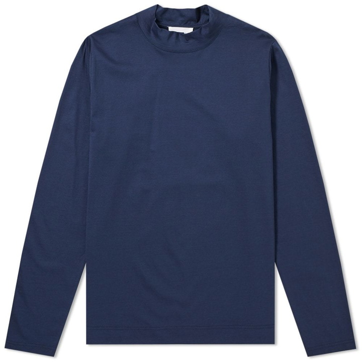 Photo: Norse Projects Long Sleeve Harald Mercerised Tee Blue