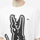 Comme des Garçons SHIRT Men's x Lacoste Vertical Croc T-Shirt in White/Black
