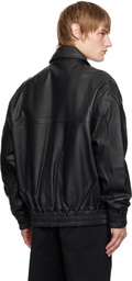 Studio Nicholson Black Piston Leather Jacket