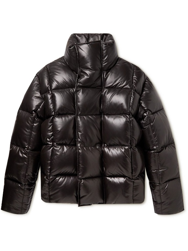 Photo: Givenchy - Oversized Quilted Leather Down Jacket - Brown