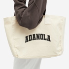 Adanola Women's Varsity Tote Bag in Cream/Black 