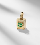 Yvonne Léon Trèfle and Le Cubo 9kt gold and enamel single earring and pendant set with diamonds