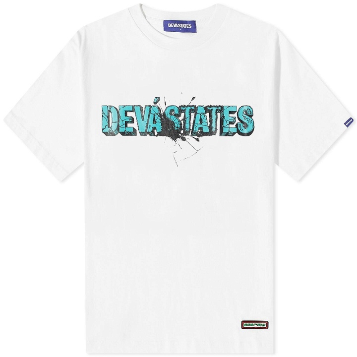 Photo: Deva States Men's Cracked Logo T-Shirt in White