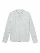 Orlebar Brown - Dekker Grandad-Collar Striped Cotton Shirt - Gray