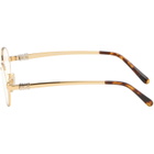 Miu Miu Eyewear Gold Oval Glasses