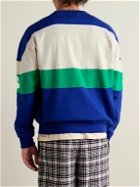Marant - Kivin Colour-Block Logo-Print Cotton-Blend Jersey Sweatshirt - Blue